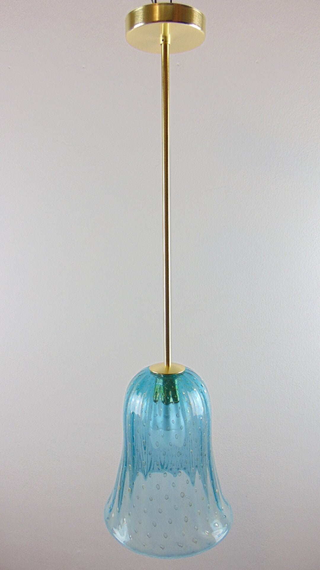 Murano Glass Teal Turquoise With 24 K 