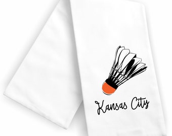 Kansas City Shuttlecock Kitchen Towel / Tea Towel / Flour Sack / Kitchen Decor/Free Shipping