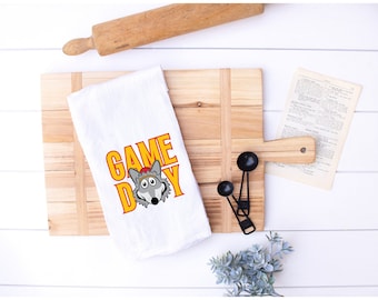 Kansas City Football Game Day Kitchen Towel, 100% Cotton