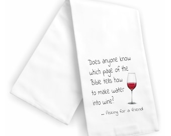 Does Anyone Know What Page of the Bible Flour Sack Towel / Tea Towel / Kitchen Towel / Kitchen Decor/Free Shipping