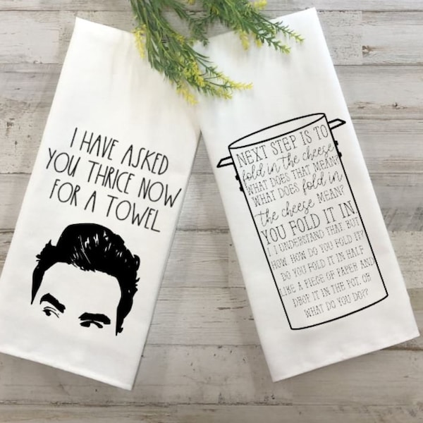 Fold The Cheese and I Have Asked You Thrice Now /Funny Towel/Kitchen Towel/ Free Shipping