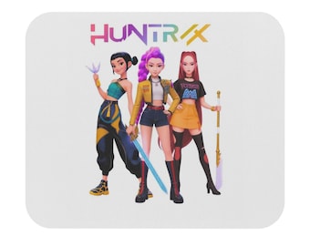 Rectangle Mouse Pad - K Pop Demon Design, Custom Gaming Desk Mat, Kawaii Cute Korean Pop Art, Office Accessories, Personalized Gift