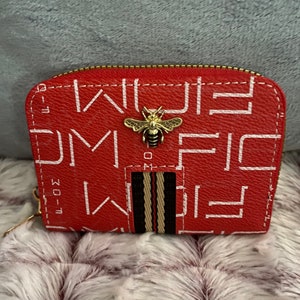 Zip Around Small Coin Purse, Fashion Letter Detail Card Holder Small Storage Bag For Keys & Cash