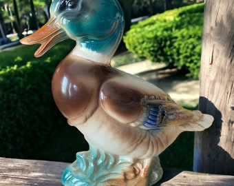 Vintage Royal Copley Mallard Duck Figurine/ Duck Figurine/ Royal Copley/ Lodge Decor/ Cabin Decor/ Hunters Gift/