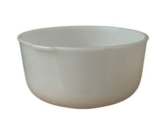 Glasbake Milk Glass Mixing Bowl 19CJ 9" Sunbeam Mixer White Vintage