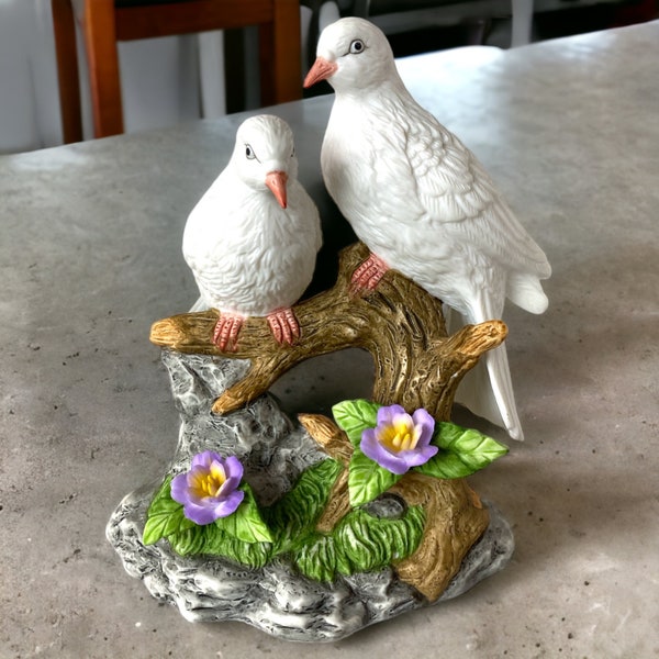 Maria Goretti Bird Sanctuary Signature Collection White Doves Porcelain Figurine