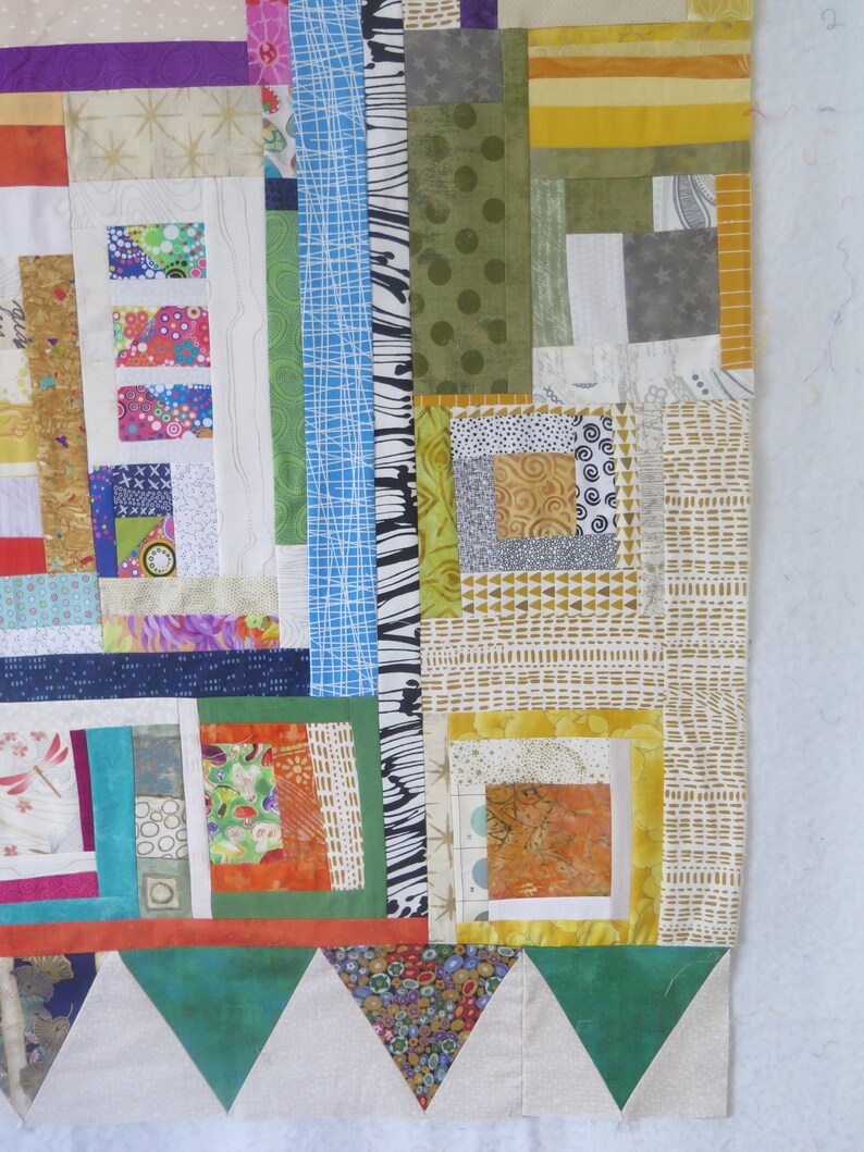 NEW Rare Fabric, Made Fabric, OOAK Fabric, Fiber Art Supply, Quilting Panel, Pieced Panel image 2