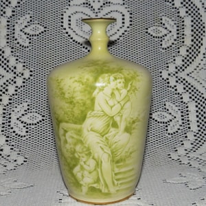 1890 Royal Bonn Fine Porcelain Hand Painted Portrait Vase Franz Anton Mehlem&#39;s Bonn, Germany