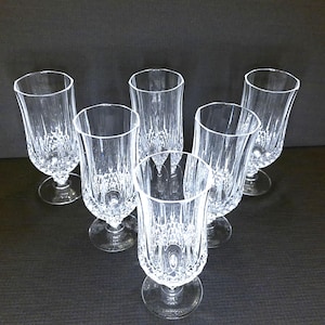 Set of 10 Crystal D'Arques Longchamp Ice Tea Glasses – Made in France