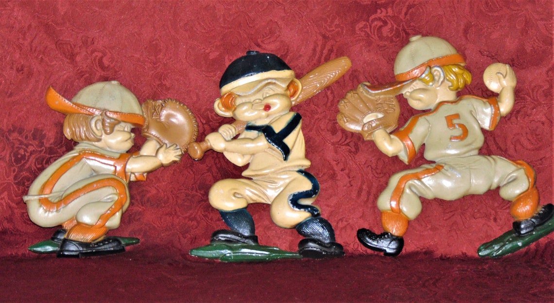 3 1970's Vintage Baseball Wall Plaques by Sexton Etsy