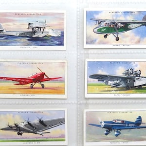 COMPLETE SET 1935 Civil Aeroplanes Tobacco Cards Distributed by John Players & Sons of the Imperial Tobacco Co. Excellent Cond! (Inv 507)