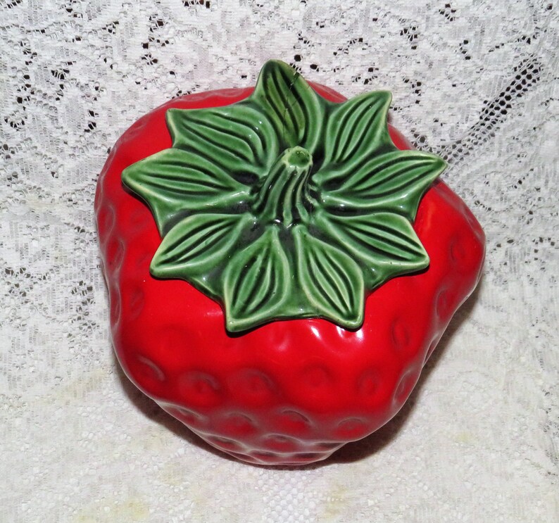 1950'S MCCOY Strawberry Cookie Jar Large & Colorful Etsy