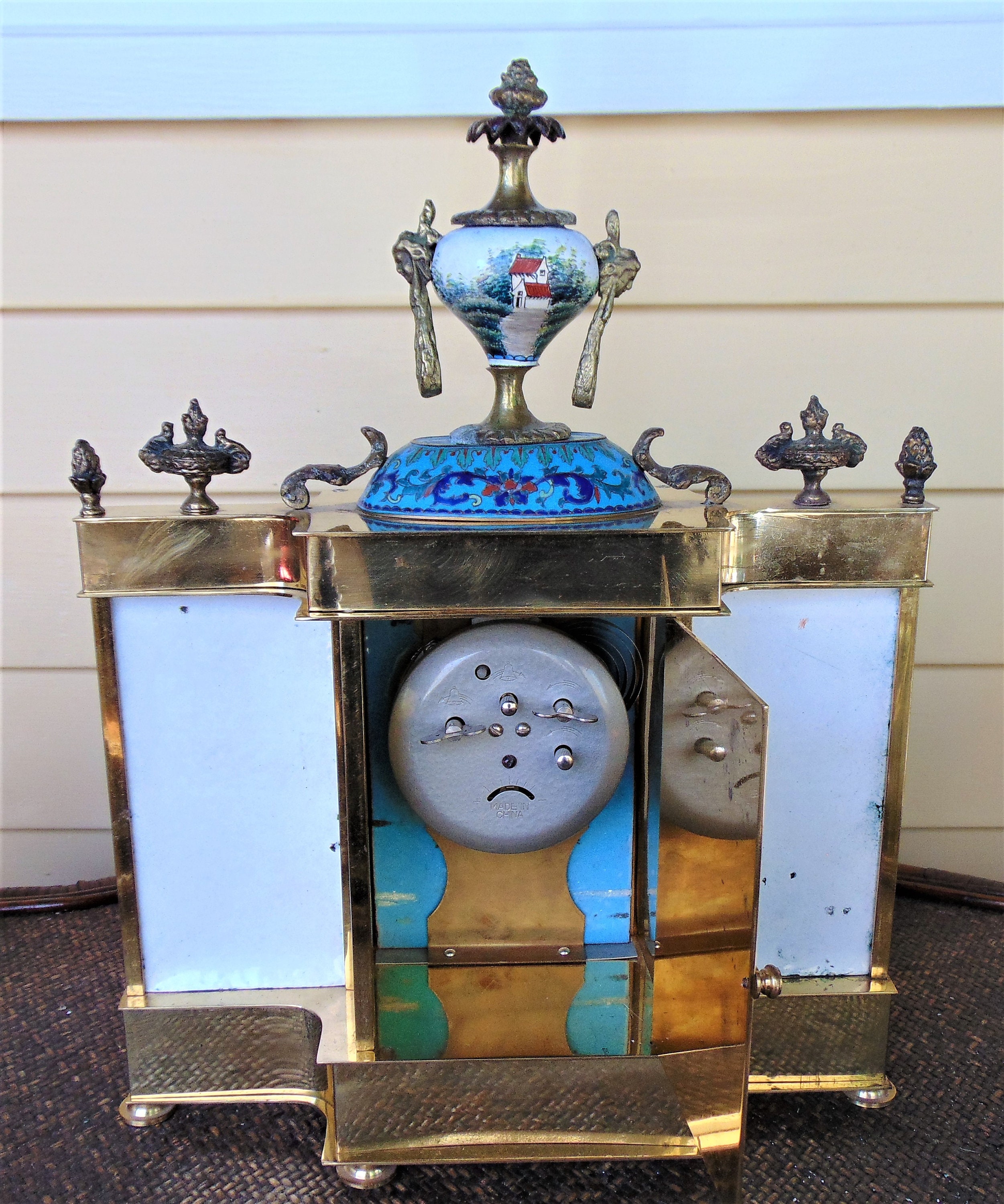 Orologio Da Tavolo Vintage Cloisonné – Mécanique Chinois – Laiton – Début 1900