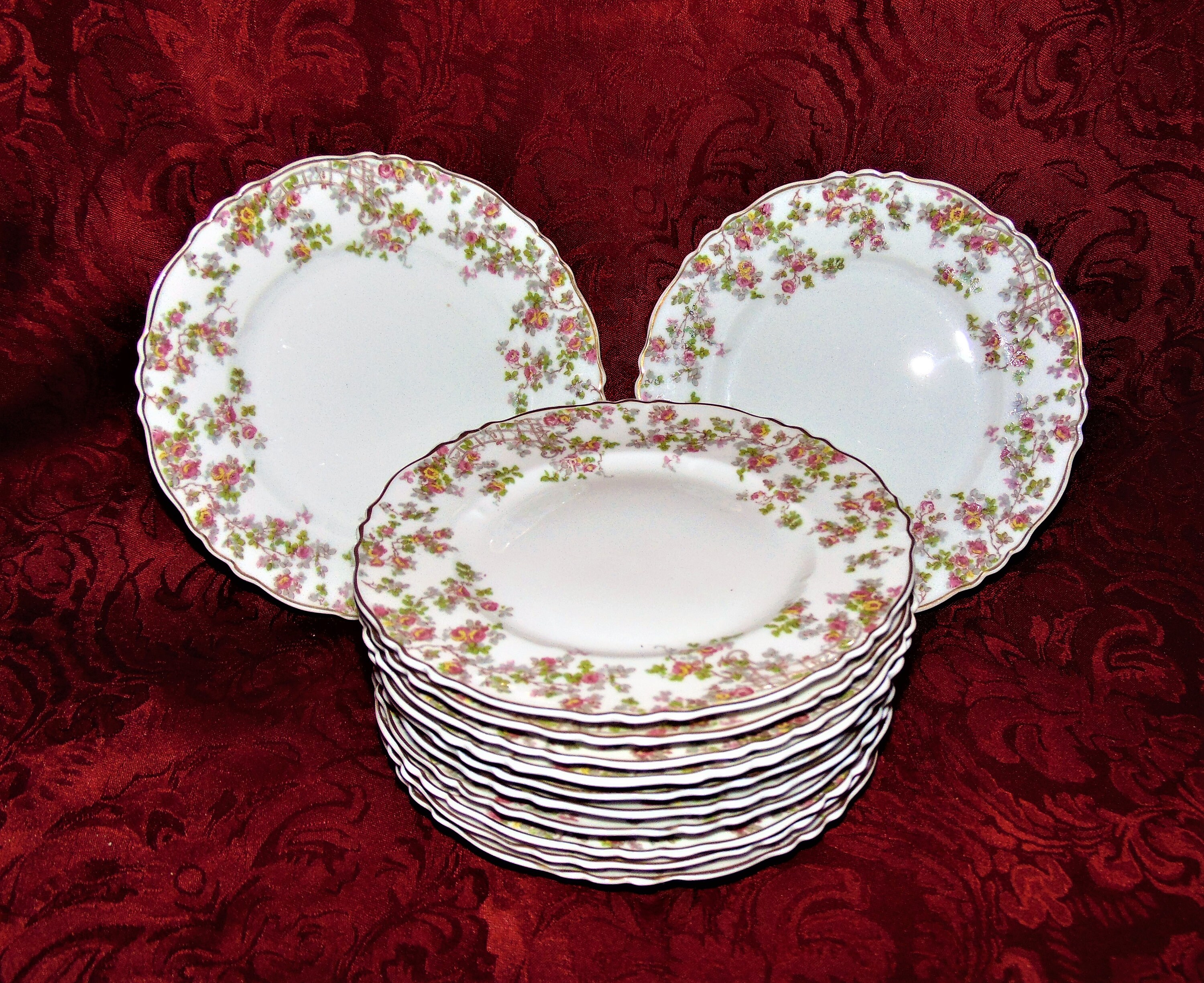 【4枚セット】Haviland 人気柄プレート 330/597/842/319 Haviland Limoges China: Trellis Pattern, 6-piece Place Setting for