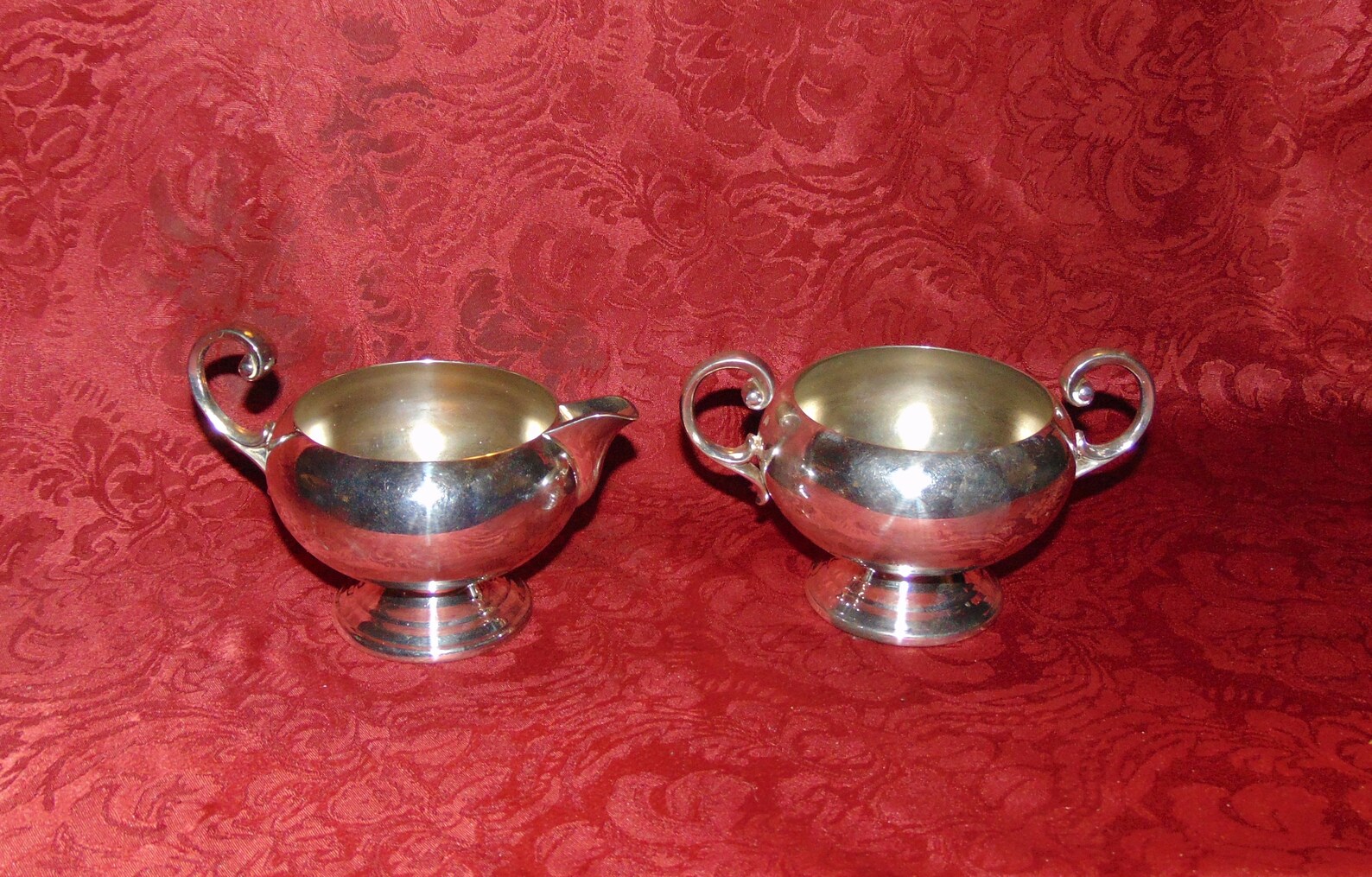 1950's Bristol Silver Creamer and Sugar Bowl EPCA Will Etsy