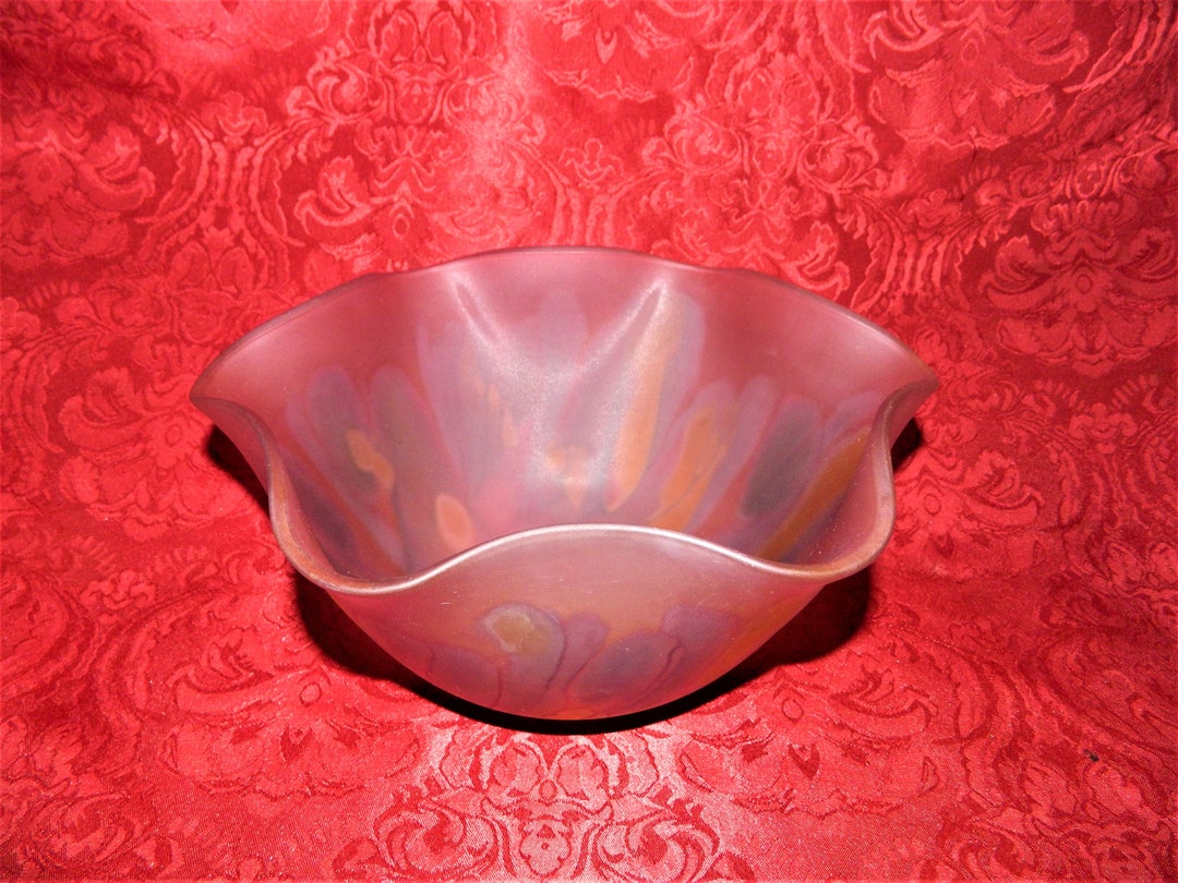 Vintage Nouveau Art Glass Company Hand Painted Rueven Glass Etsy