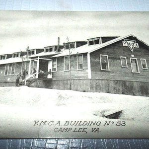 WWII Postkarte Rppc "YMCA Building No. 53" Camp Lee, VA