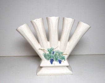 1960s McCoy Pottery Curio Pattern 5 Finger Vase Beautiful Simplicity!