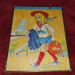 1963 &quot;Charmin&#39; Chatty Frame Tray Puzzle by Whitman Lithograph by Western Printing&quot;
