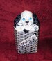 1956 McCoy Blue Eyed Puppy in a Basket Cookie Jar 