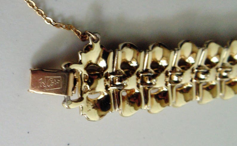 1945 Vintage Signed Coro Pegasus Gold Rhinestone Bracelet | Etsy