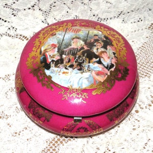 Vintage Limoges Vanity Dresser Large Round Powder Jar Trinket Box
