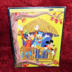 1963 Disney Frame Tray Puzzle Mickey Goofy Donald No. 4428 Whitman Western Printing & Lithographing Co.