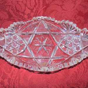 American Brilliant Period, ABP Cut Glass Celery Dish