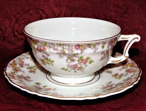 Haviland Limoges China: Trellis Pattern, 6-piece Place