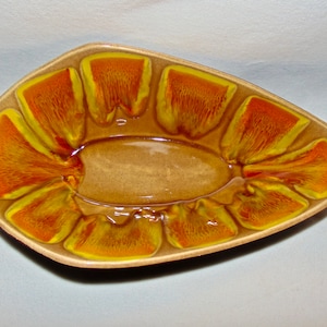 Mid Century Modern Treasure Craft Large Lava Console Serving Bowl