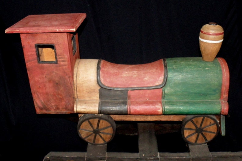 UNIQUE Vintage Rocking Train Adorable Childs Ride on Toy Solid - Etsy