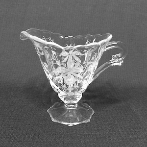 Heisey Glass Creamer in the &quot;Orchid&quot; Pattern Elegant Crystal