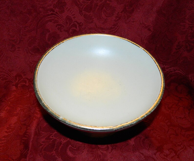 1950 Royal Haeger Bowl Tweed Pattern 22 Karat Gold