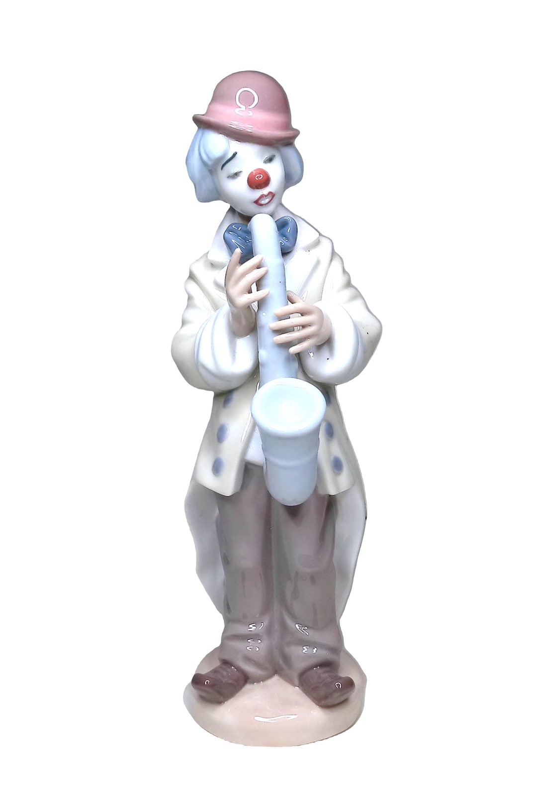 LLADROリヤドロ フィギュリン SAD SAX 悲しきサックス ピエロ 1987年 リヤドロ磁器「悲しきサックス」サックスを演奏するピエロ 9