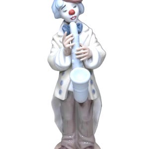 LLADRO 5471 Sad Sax Clown W⁄ Saxophone Excellent W⁄ Box