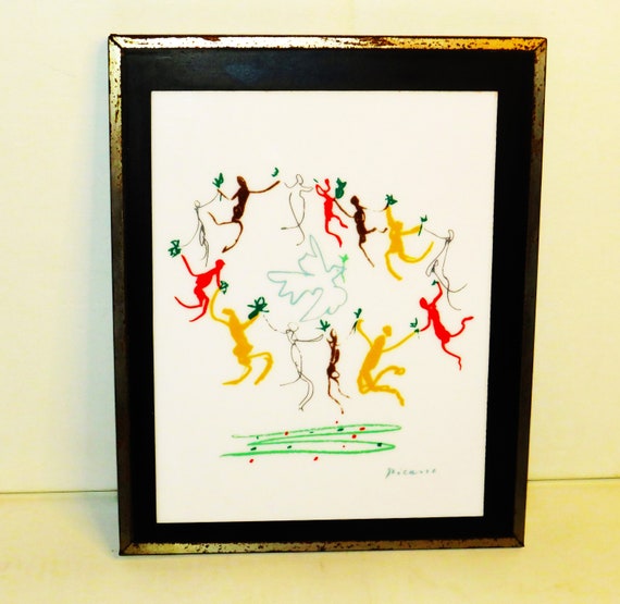 MCM Picasso Silk Screen Lucite Art: La Rondo Dance, Framed - Etsy
