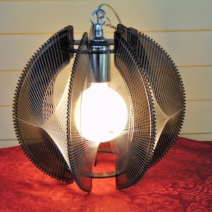 Mid Century Modern Filament String Swag Pendant Light in the Style of Paul Secon 12 foot Chain