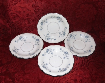 Johann Haviland &quot;Blue Garland&quot; Pattern 16 Saucers Platinum Decorated