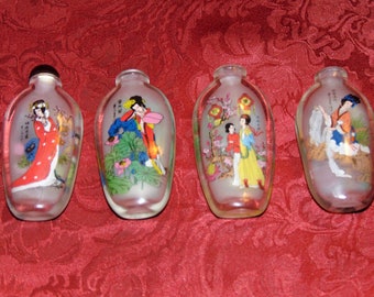 Tabatière Asiatique à Décor Geisha – Résine – Occasion