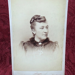 1800s Cabinet Card Portrait of a Proper Victorian Woman