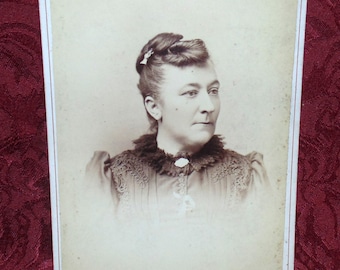 1800s Cabinet Card Portrait of a Proper Victorian Woman