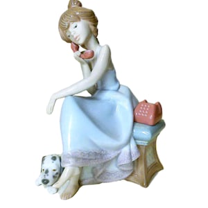 Lladro Girl on Phone - Etsy