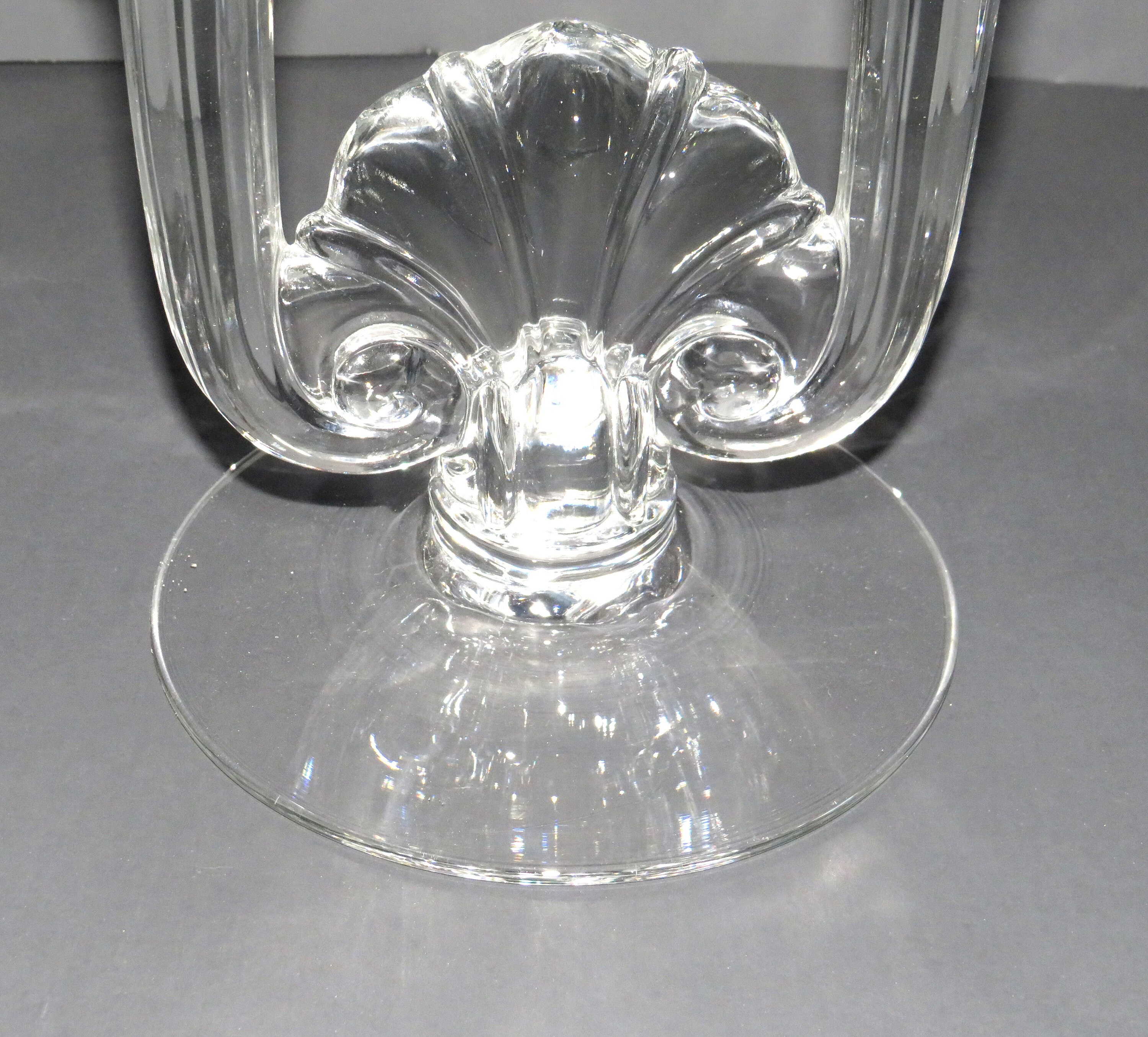 ペア - 1930年代のHeiseyクリスタル製ダブルキャンドルスティック