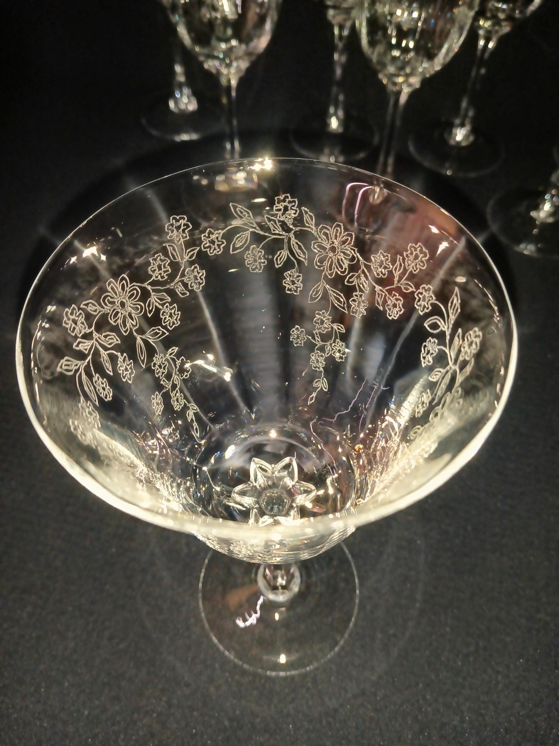 Set of 8 Elegant Lenox Crystal Goblets 