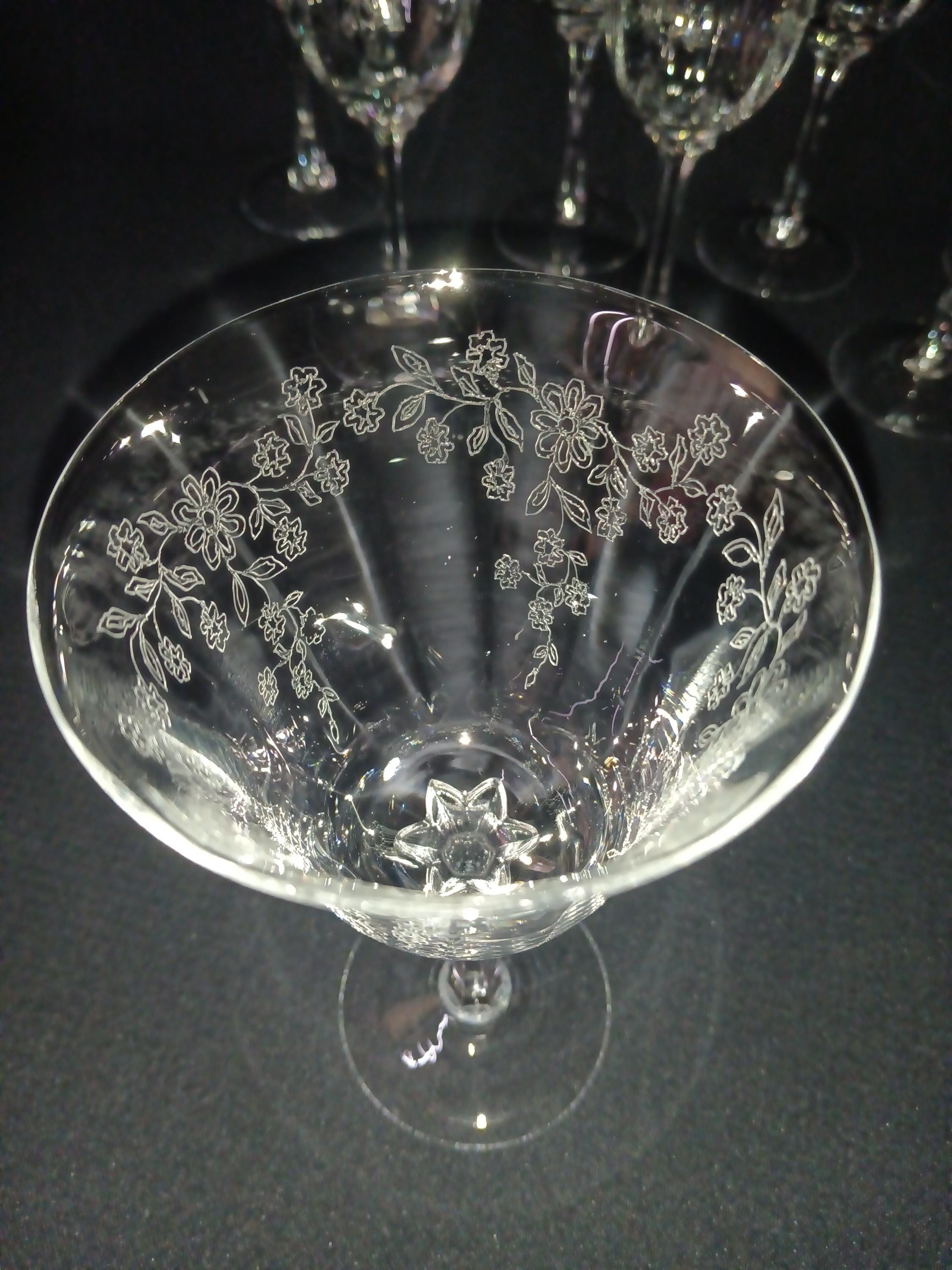 Set of 8 Elegant Lenox Crystal Goblets 