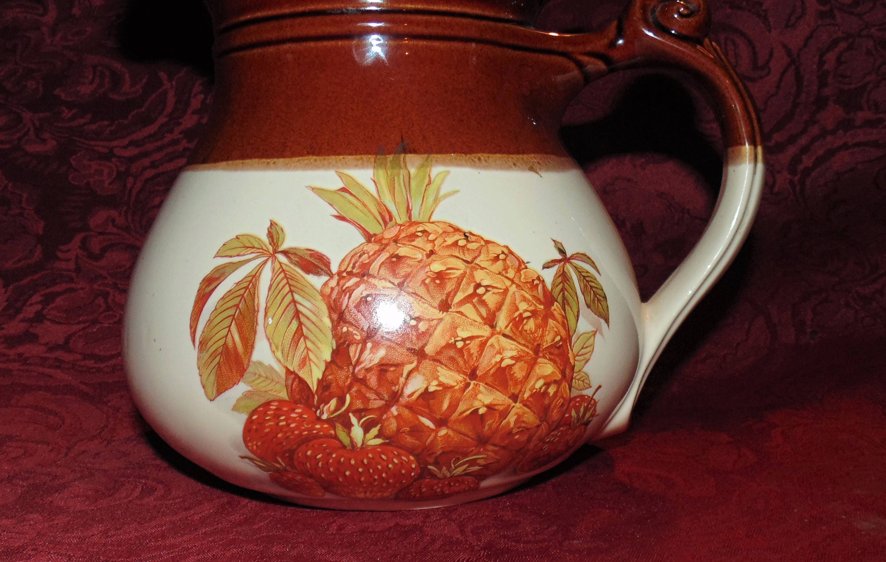 Mccoy Fruit Festival Pitcher Pineapple and Strawberries # 7515 - Etsy