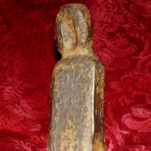SEWER TILE POTTERY Faceless Monk Unusual Folk Art (inv 548)