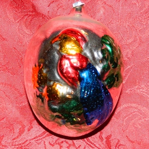 Large WEST GERMANY Bird of Paradise Mercury Glass Ornament