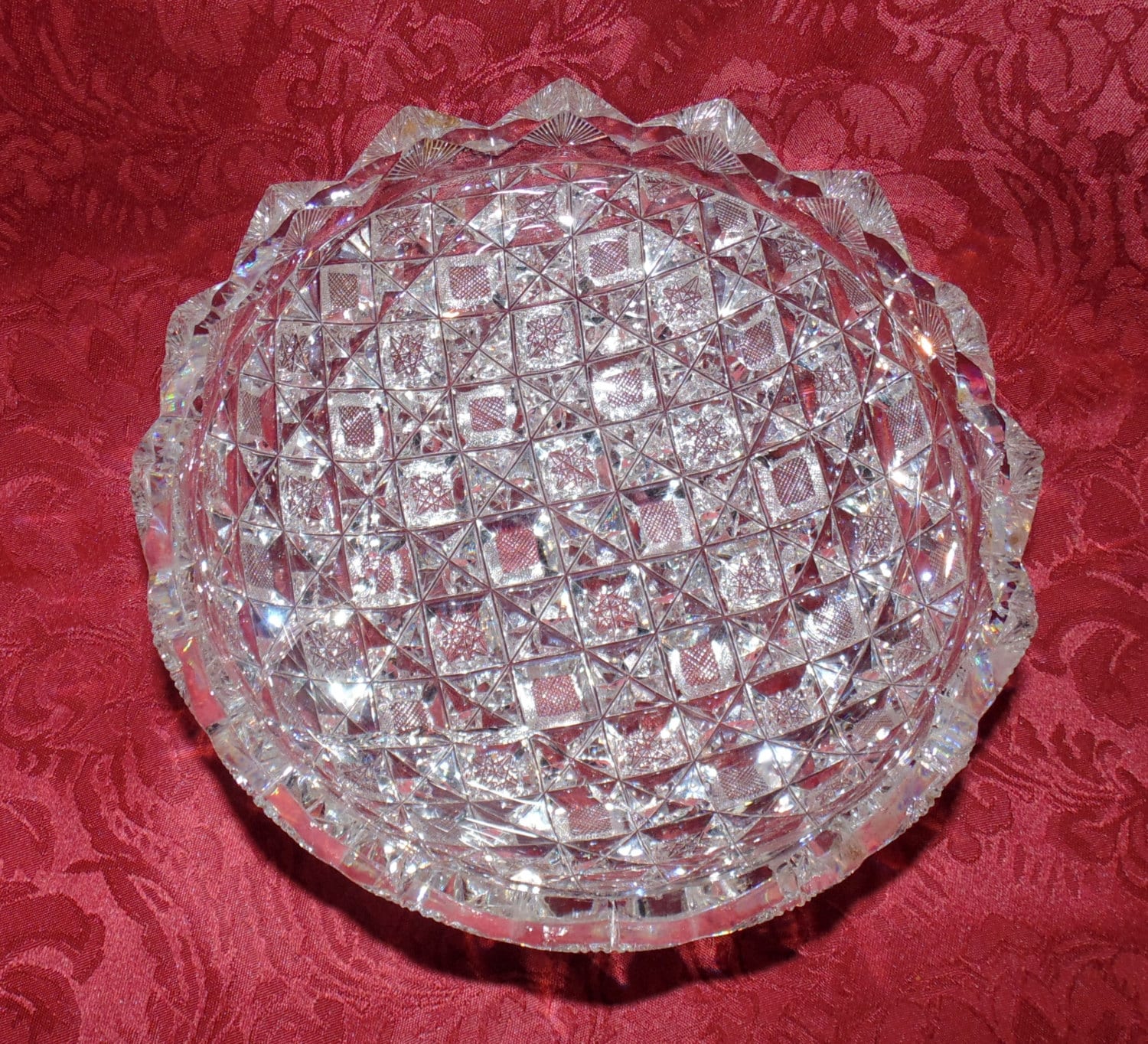 Early American Brilliant Period, ABP Cut Glass Bowl