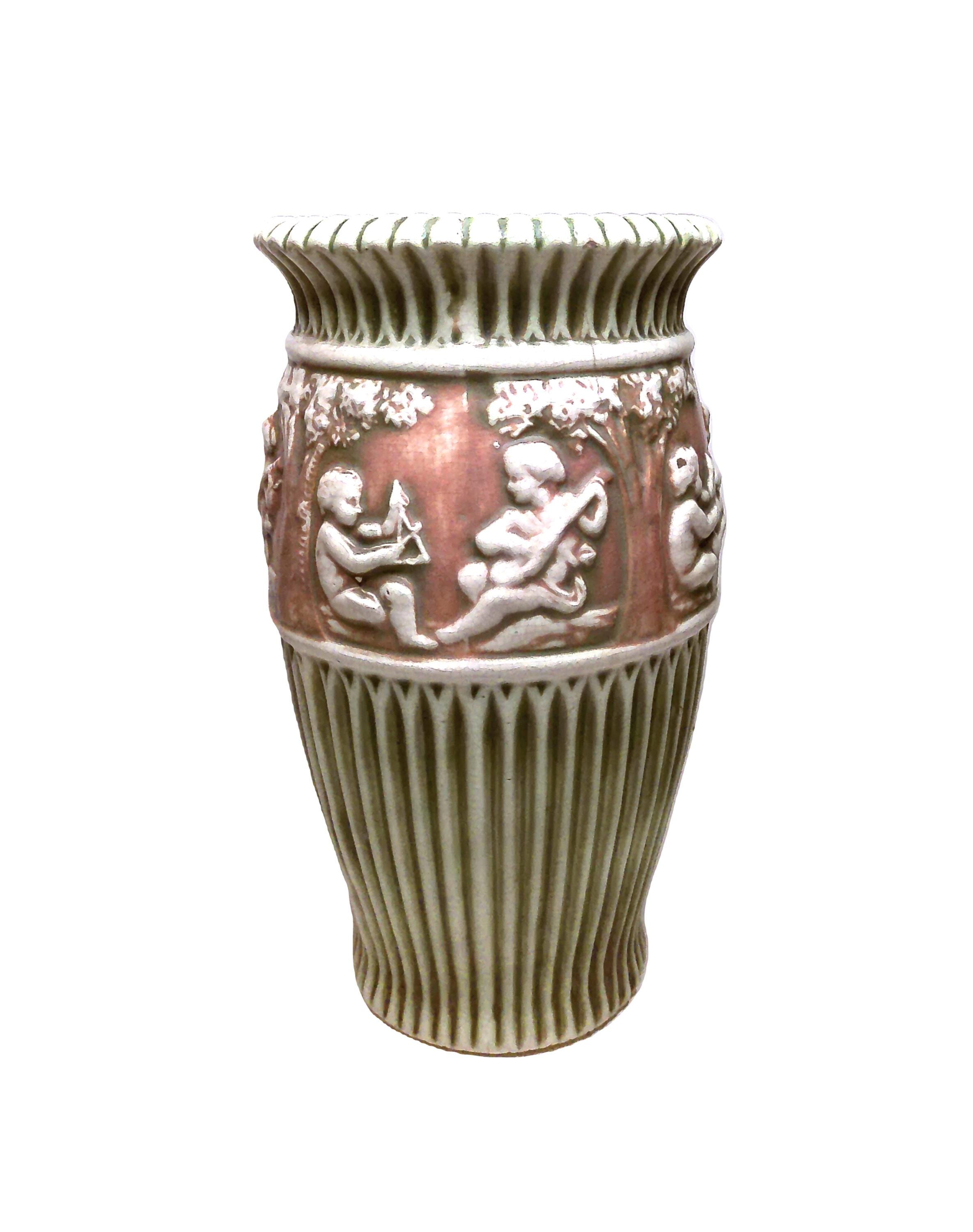 12インチ ローズビル陶器「ドナテッロ」花瓶（inv 562） - Etsy 日本